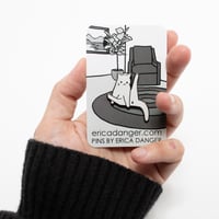 Image 1 of Anxiety Cat - Yoga Pose / Cat With Leg Up Enamel Pin