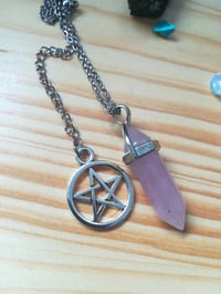 Image 2 of Rose Quartz Pendulum Pendant