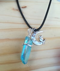 Image 1 of Aqua Aura crystal pendant