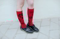 Image 2 of Red High Socks