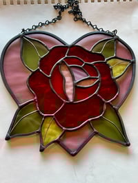 Image 2 of red rose heart