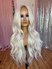 Image 2 of Icy blonde luxury with root (ready to ship) 