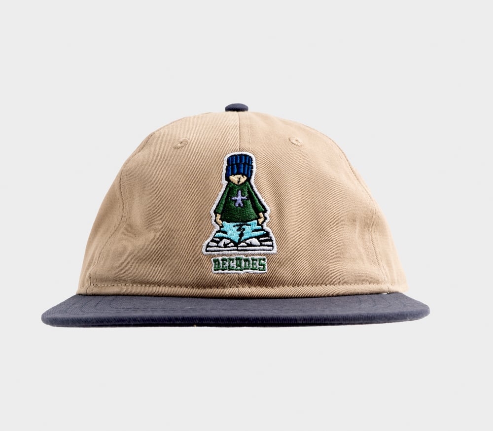 Image of Kid 6 Panel Tan/Navy