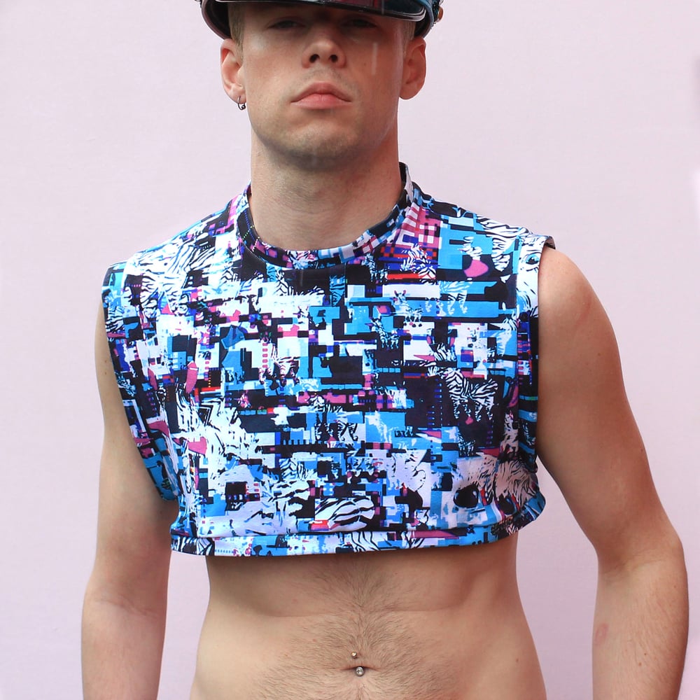 ZANBY  GLITCH CROP TOP