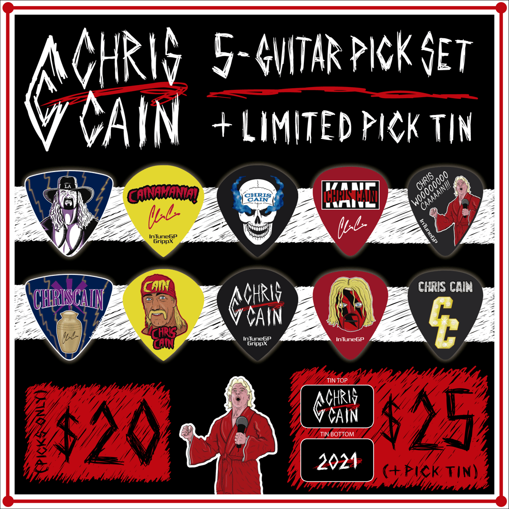 Chris Cain Wrestling Pick & Pick Tin Set