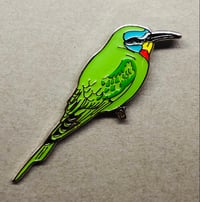 Image 2 of Blue-cheeked Bee-eater - July 2021 - UK Birding - Enamel Pin Badge