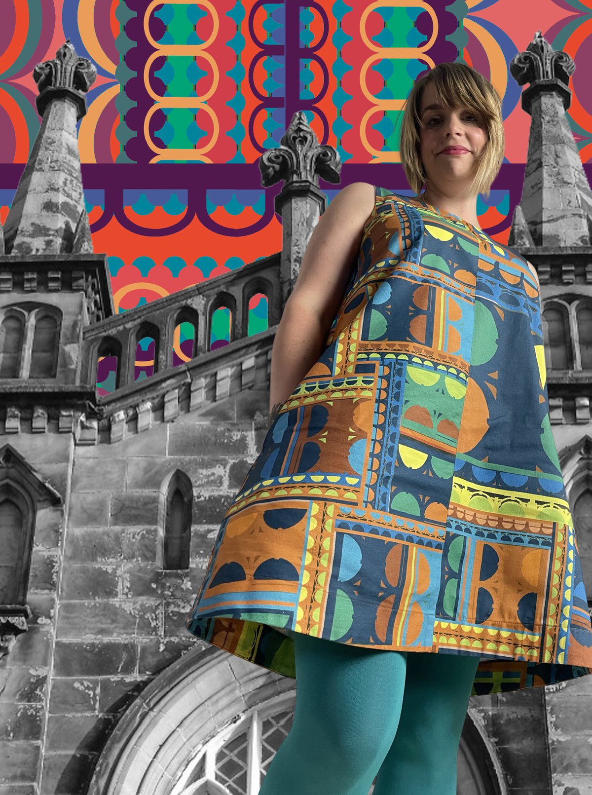 Image of Valleri in the City Dress :  Blue 