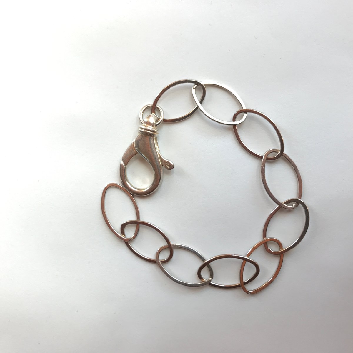 Oval Link Sterling Silver Bracelet