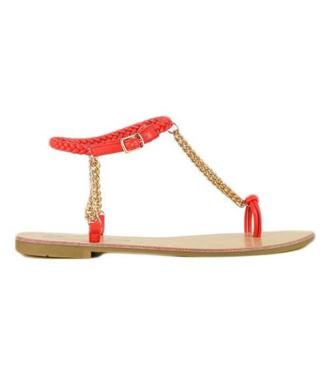 Red Gold Chain Sandal | Superbad Heels & More LLC