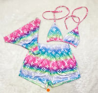 Image 1 of Multicolor LV bathing suit