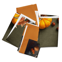 Image 15 of cloth napkins ( Happy Thanksgiving with orange)
