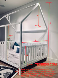 Image 2 of QUEEN Size Toddler bed 60x80" with bed rails Teo Beds FREE SHIPPING