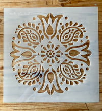 Image 3 of Janpath Furniture Stencil for Wall, Fabric and Furniture DIY Projects - Moroccan, Indian style
