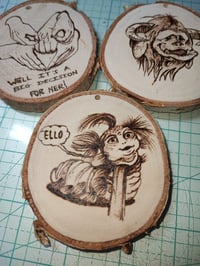 Image 2 of Hand Pyrography Labyrinth Movie ornaments