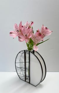 Image 2 of Round Bud Vase in White