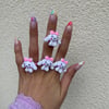 Puppy Rings in Pink and Blue