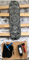 Mandala Skate Deck Carving Print