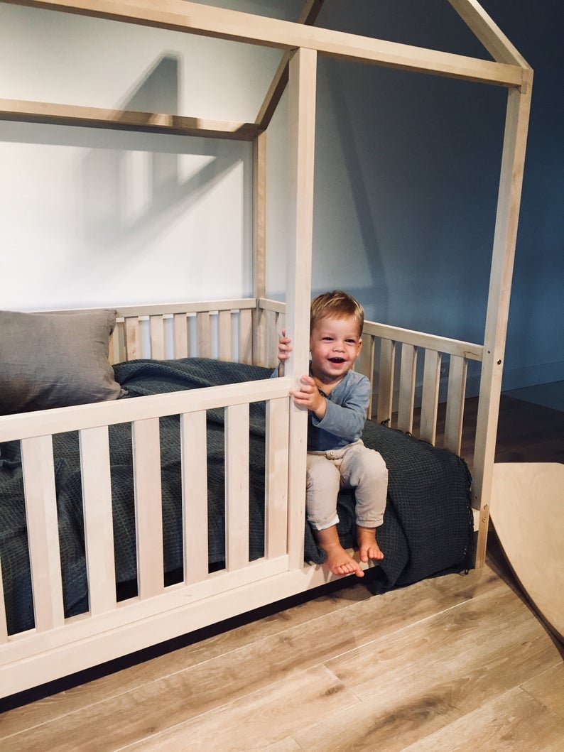 FULL Size toddler bed 53''x75'' with bed rails Teo Beds' FREE SHIPPING