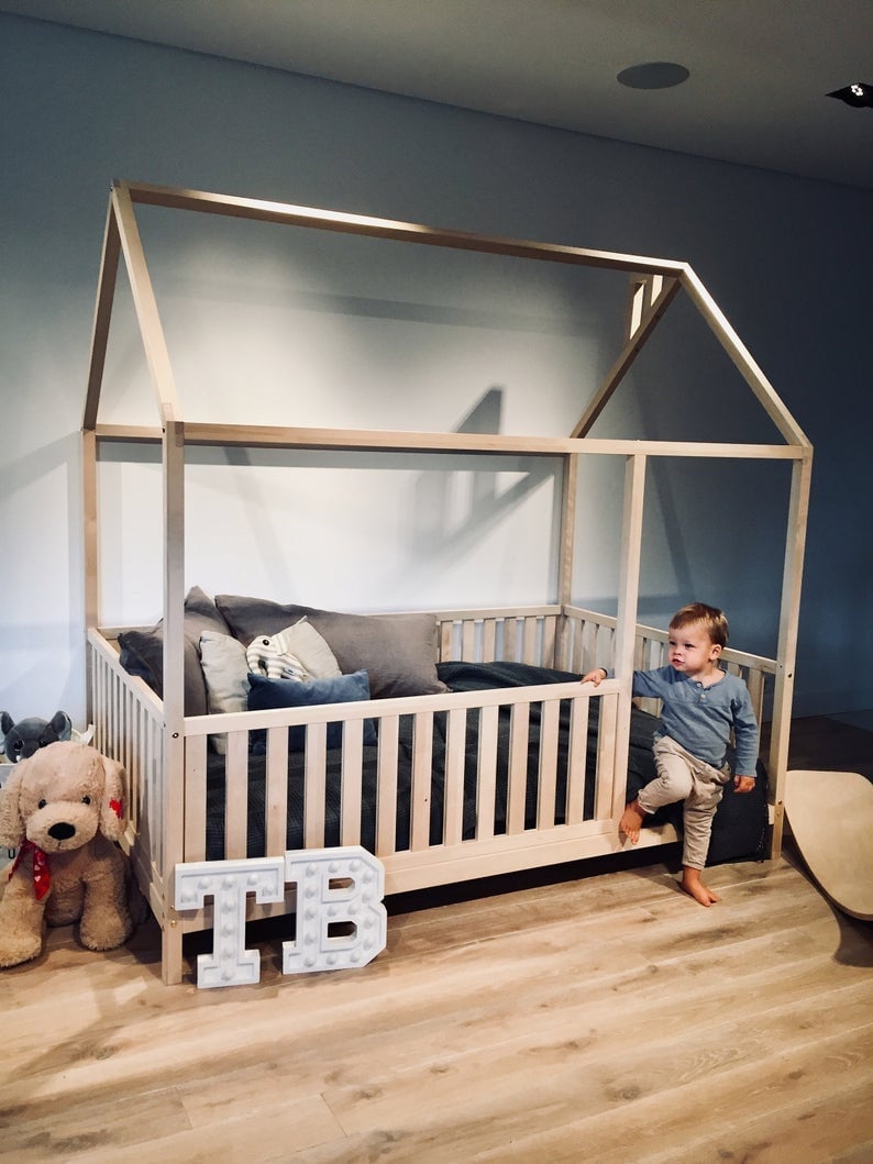 QUEEN Size Toddler bed 60x80" with bed rails Teo Beds' FREE SHIPPING