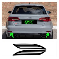 Image 1 of X2 Audi 8v A3 s3 rs3 Rear Reflector Overlay Sticker