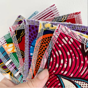 African Wax Reusable Face Wipes 7 pack