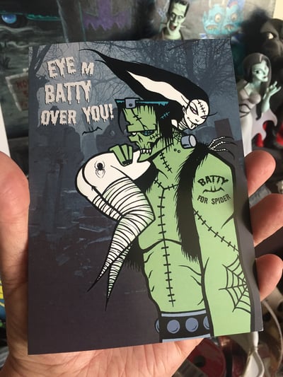 Image of Eye m batty over your - greeting card 