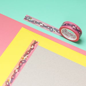 Image of Pastel broken chains Washi Tape - pink & lilac - 15mm by 10m - Japanese masking tape