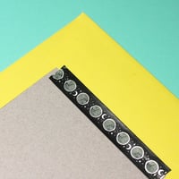 Image 5 of Moon Cat foil Washi Tape - silver foil - BLACK - 15mm by 10m - Japanese masking tape 