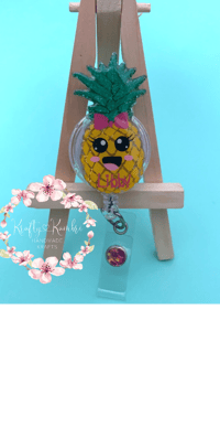 Image 1 of Pineapple badge reel