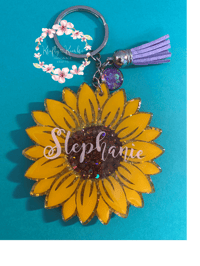 Image 1 of Sunflower Keychain