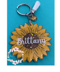 Image 2 of Sunflower Keychain