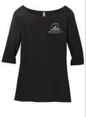 3/4 Sleeve Women's T with Silver Logo Front/Back