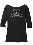 3/4 Sleeve Women's T with Silver Logo Front/Back