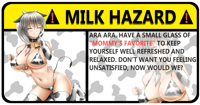 Image 1 of Milk Hazard Warning Sticker