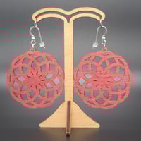 Image 1 of Red mandala earrings
