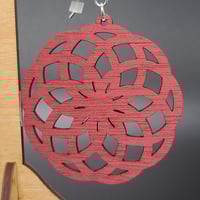 Image 2 of Red mandala earrings
