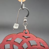 Image 4 of Red mandala earrings