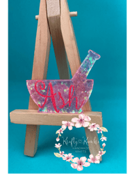 Image 1 of Mortar & Pestle badge reel