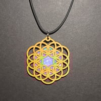 Image 3 of LaserOpal Flower of Life Pendant (sn: 332101)