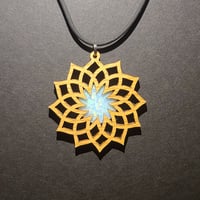 Image 1 of LaserOpal Mandala Pendant.... (sn: 332102)