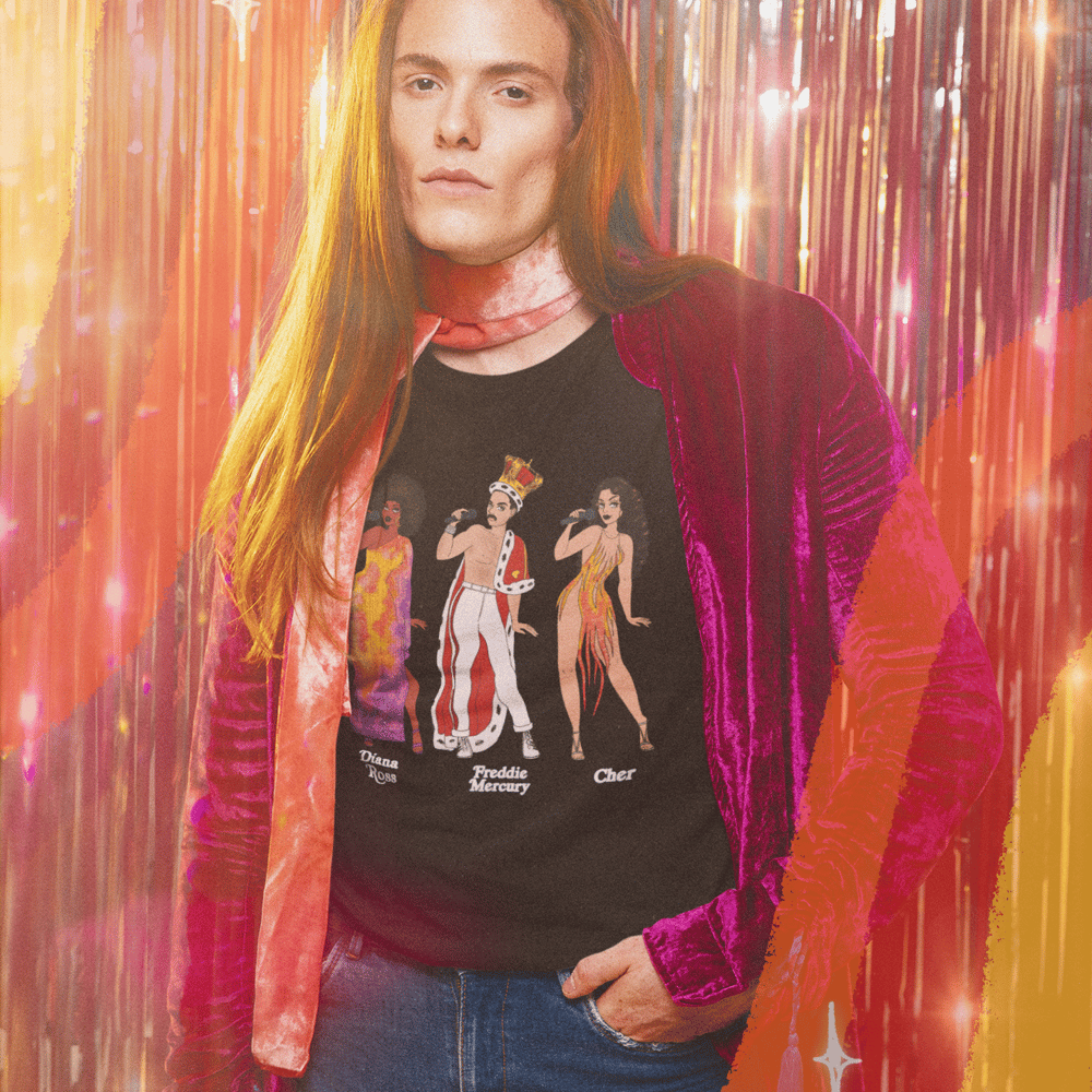 Image of MUSIC ICONS OF THE 70S TEE