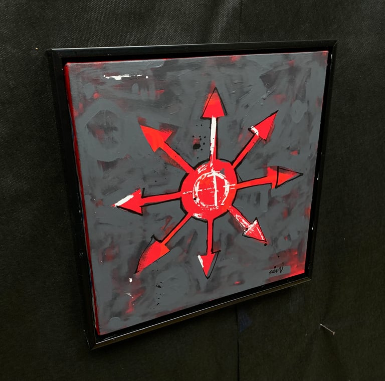 chaos magick -low pro    (original painting)   FRAMED