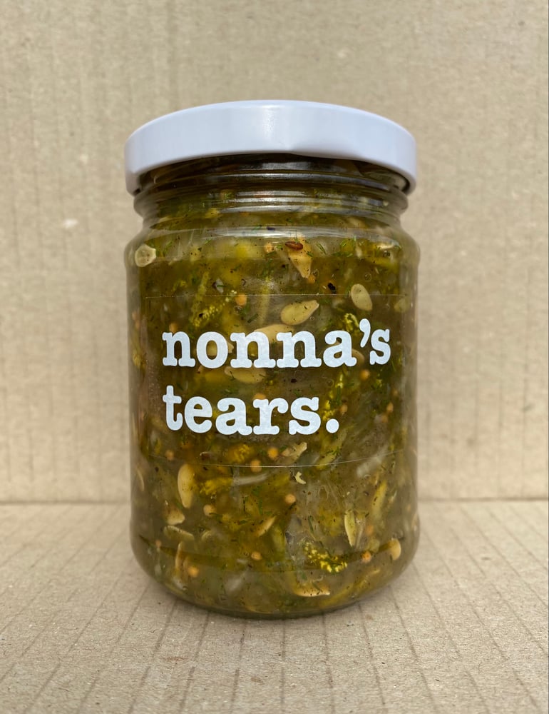 Image of lemon, dill & kiwano pickle relish. 250ml