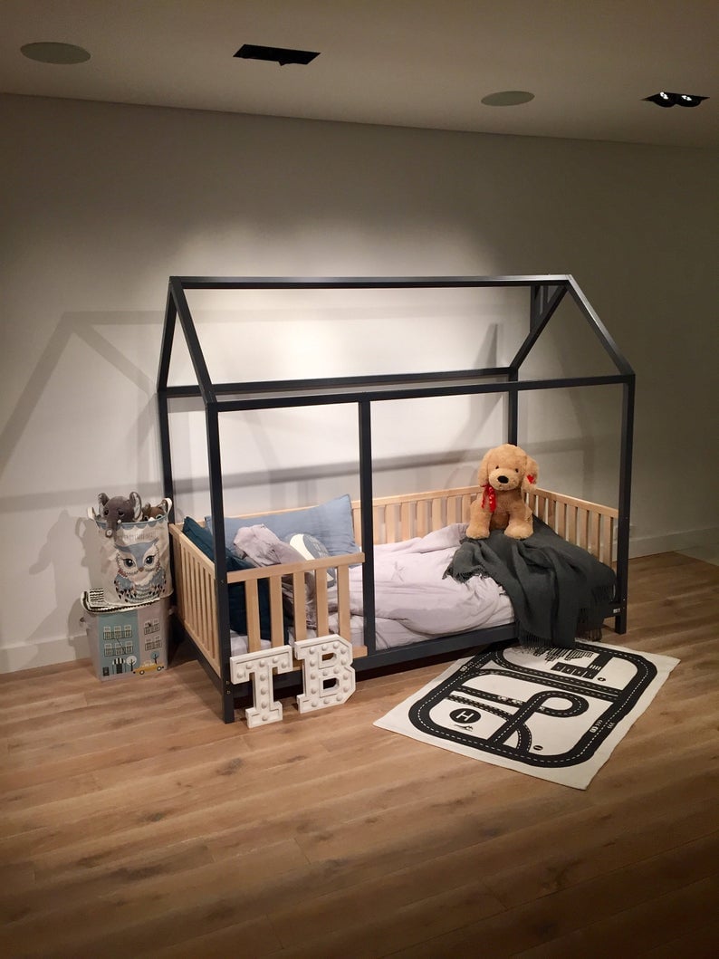 TWIN SIZE BED 39''x75'' with bed rails Teo Beds free' shipping