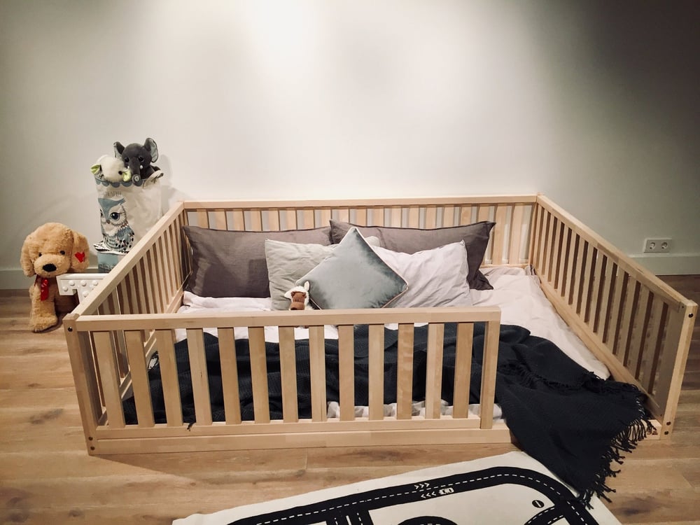 KING Size 76x80" montessori bed with bed rails Teo Beds FREE' SHIPPING
