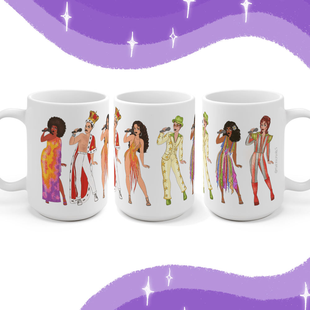 Image of MUSIC ICONS OF THE 70S MUG