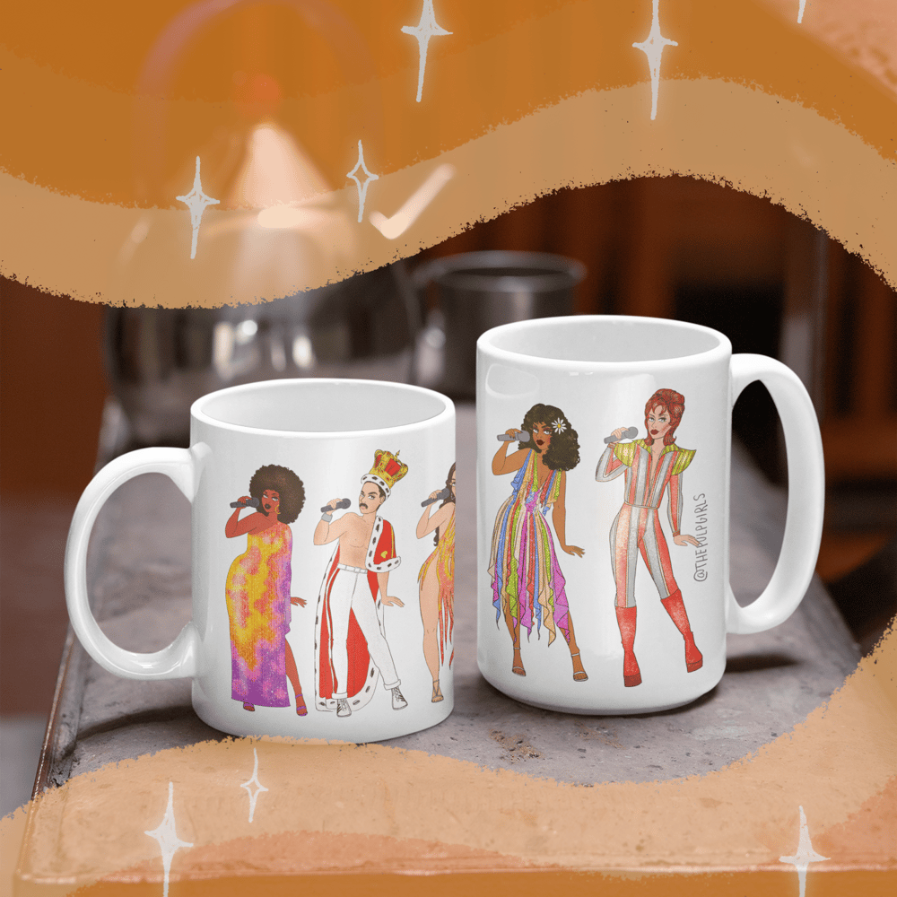 Image of MUSIC ICONS OF THE 70S MUG