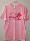 Prosper Clothing Company Palm Tree Birds In Flight Hers T-Shirt Pink