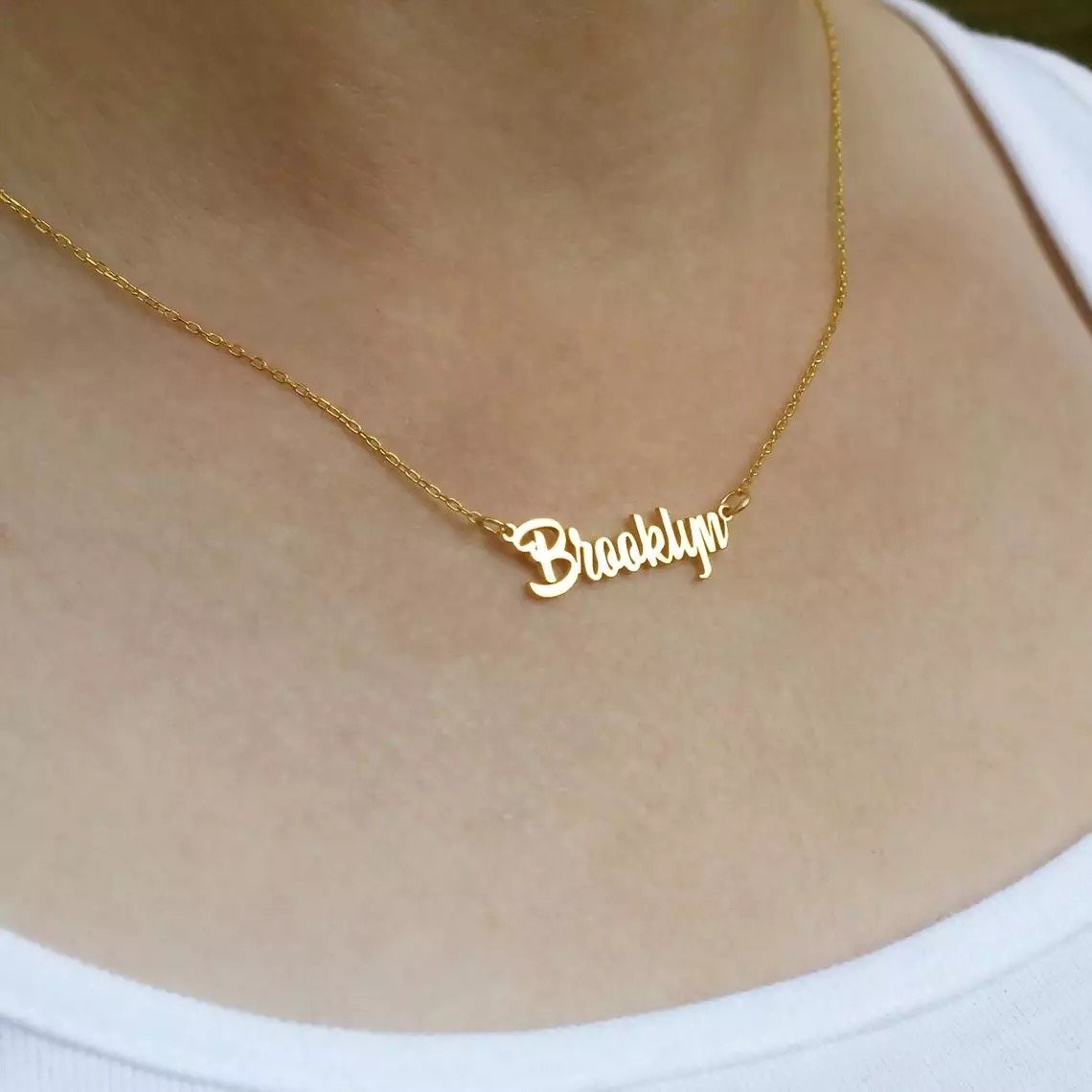 Minimalist 2025 name necklace