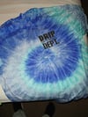 Blue tye-dye drip 